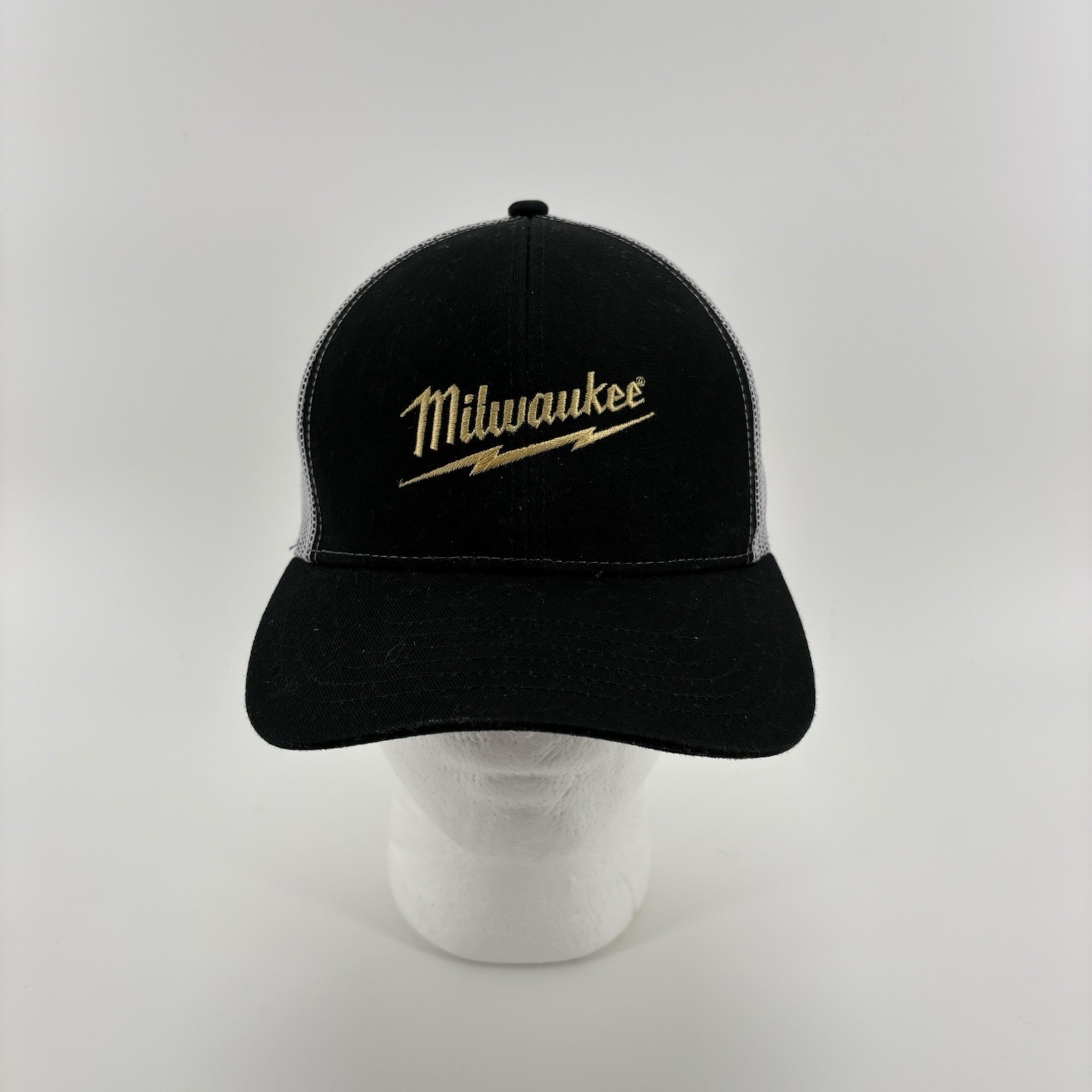 Milwaukee Hat Cap Outdoor Cap Snap Back Black Mesh Trucker Embroidered Mens